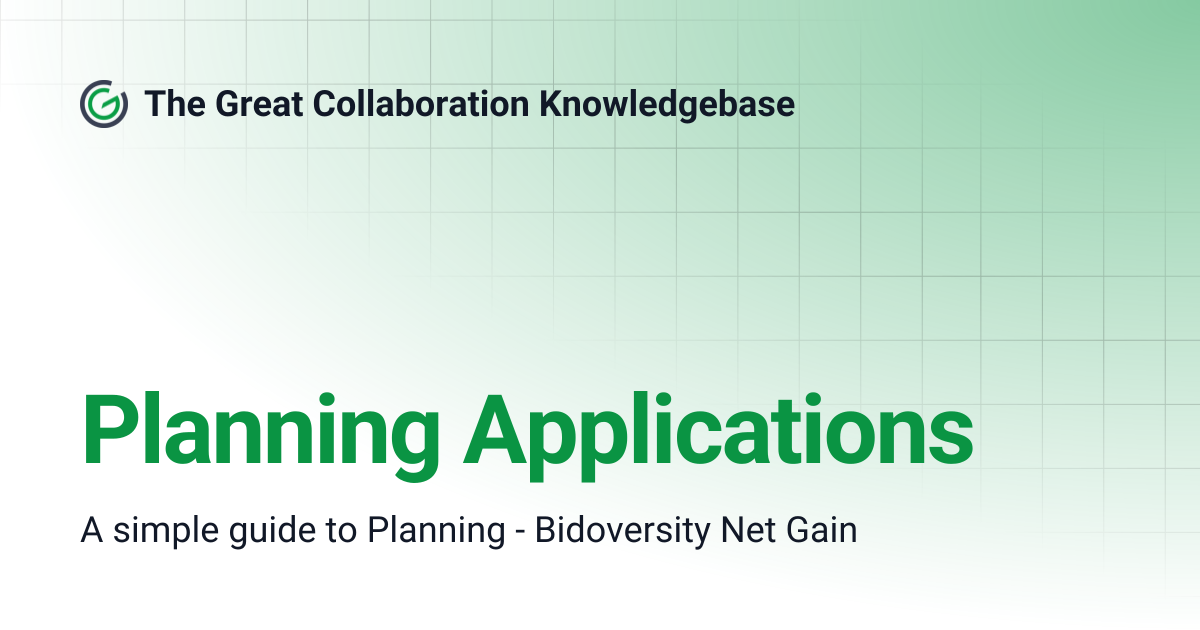 Planning Applications | The Great Collaboration Knowledgebase
